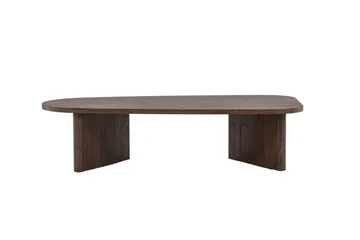 Grönvik Ovalt Sofabord 130x65 cm - Mørkebrunt / Valnøtt / Tre - Møbler - Bord - Sofabord