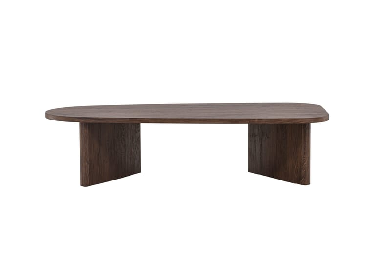Grönvik Ovalt Sofabord 130x65 cm med Tre- og Valnøttutseende - Brun - Møbler - Bord - Sofabord