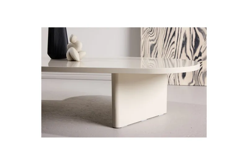Grönvik Sofabord 135x65 cm i Malt Tre - Kremhvit - Møbler - Bord - Sofabord