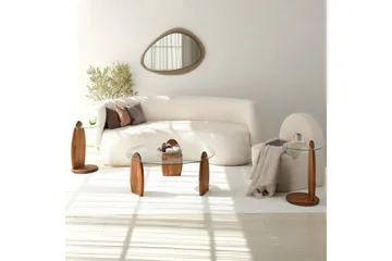 Guinn Sofabord 90 cm - Brun/Transparent - Møbler - Bord - Sofabord