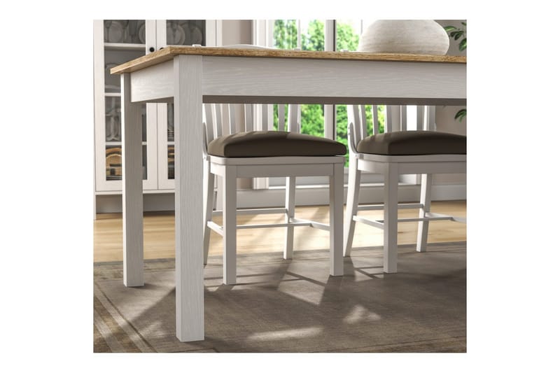 Gulbahar Spisebord 180 cm Rektangulær - Natur/Hvit - Møbler - Bord - Spisebord & kjøkkenbord