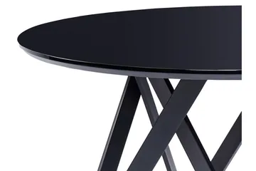 Gunden Rundt Spisebord 120 cm med Metallutseende - Svart - Møbler - Bord - Spisebord & kjøkkenbord