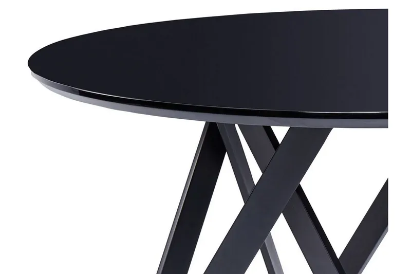 Gunden Rundt Spisebord 120 cm med Metallutseende - Svart - Møbler - Bord - Spisebord & kjøkkenbord