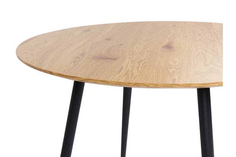 Habbe Spisebord 100 cm Rund - Lys Brun/Sort - Møbler - Bord - Spisebord & kjøkkenbord