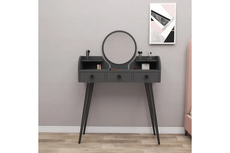 Habiba Sminkebord 93,6 cm - Antrasitt - Møbler - Bord - Sminkebord & toalettbord