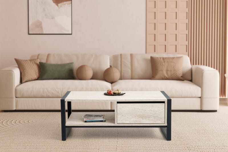 Haldizen Sofabord 105 cm - Svart/Marmor - Møbler - Bord - Sofabord