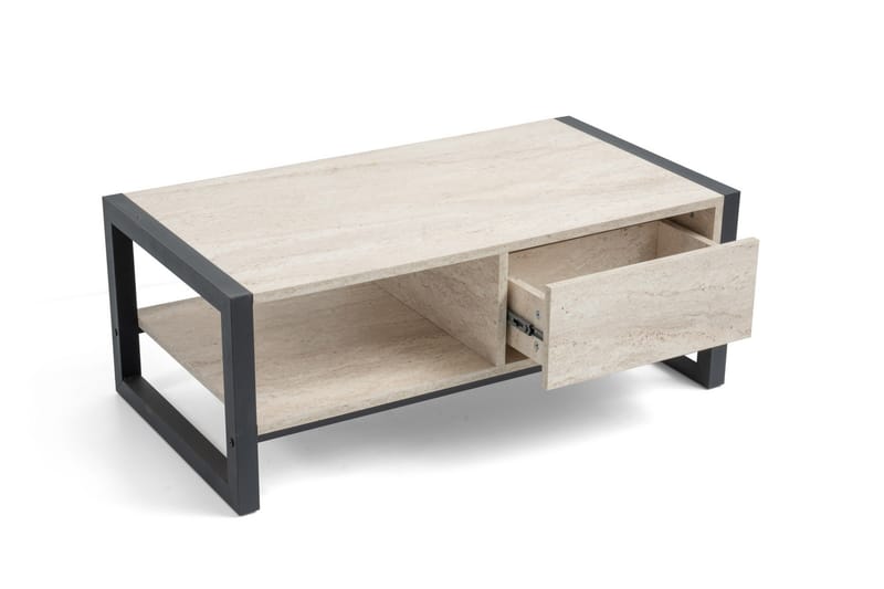 Haldizen Sofabord 105 cm - Svart/Marmor - Møbler - Bord - Sofabord