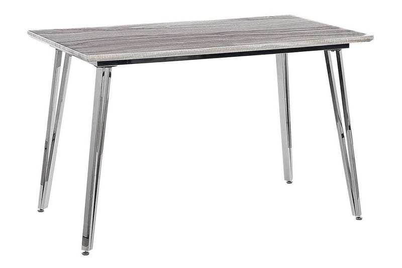 Hamiota Spisebord 70x120 cm, Hvit/Sølv
