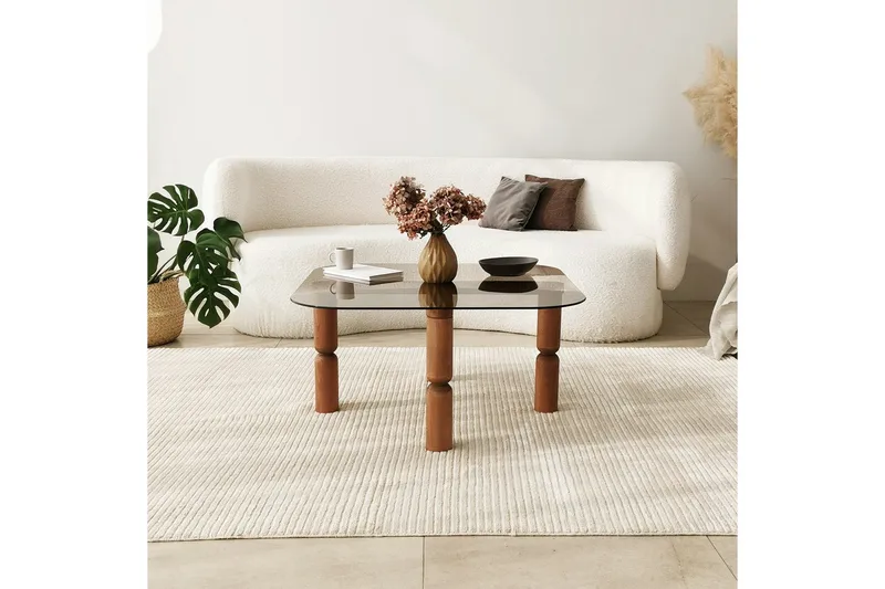 Harman Sofabord 80 cm - Valnøtt/Bronse - M øbler - Bord - Sofabord