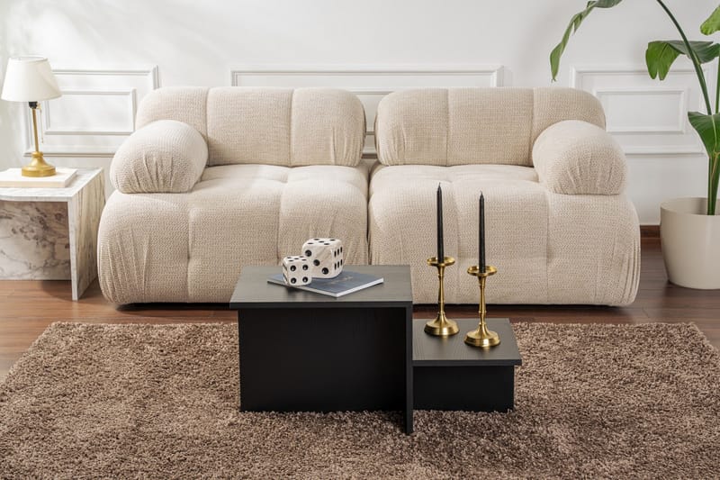 Harmony Fabrony salongbord 80x40 cm Svart - Møbler - Bord - Sofabord