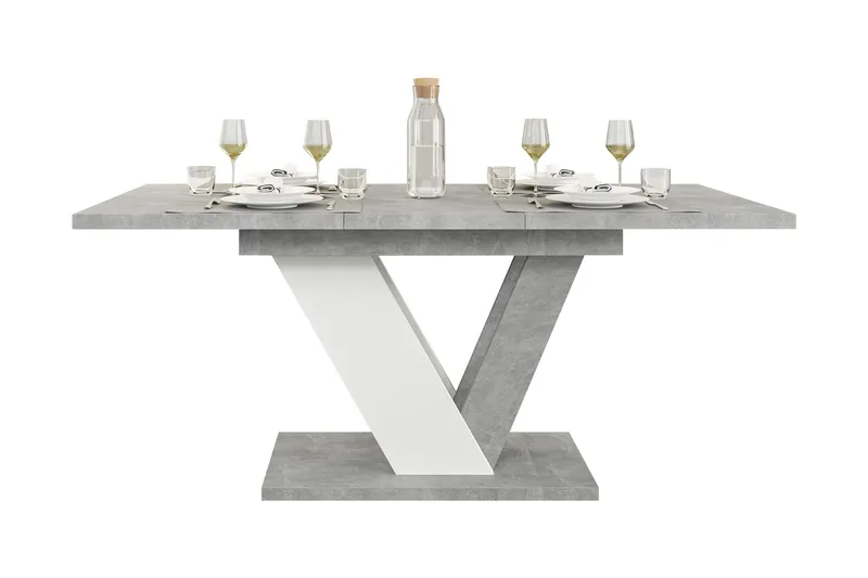 Harumi Matbord 120 cm Rektangulær - Grå/Hvit - Møbler - Bord - Spisebord & kjøkkenbord