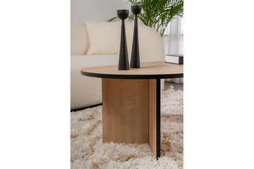 Hasina Ovalt Sofabord 119x60 cm med Tre- og Eikutseende - Flerfarget - Møbler - Bord - Sofabord