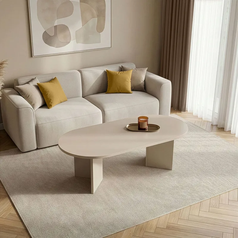 Hasina sofabord 119 cm ovalt - Mink - Møbler - Bord - Sofabord