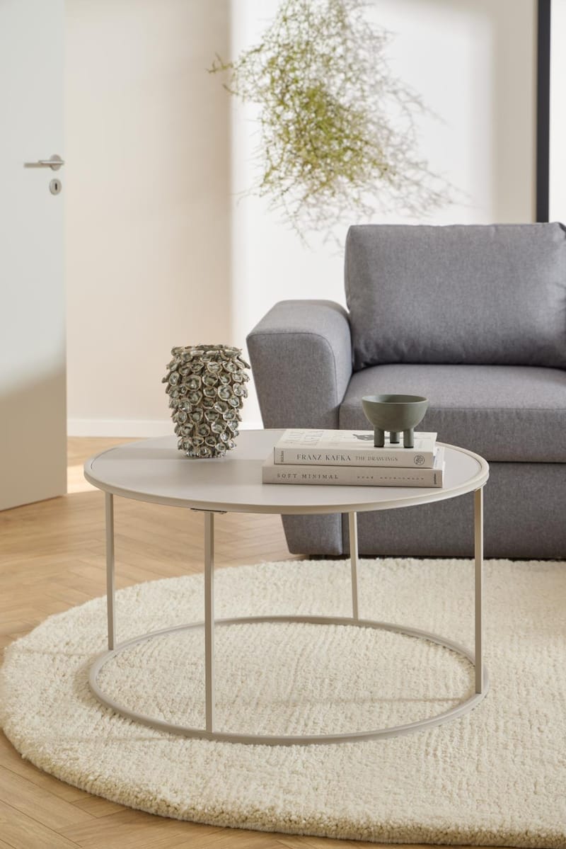 Hasslevik salongbord 80 cm rundt - Varmgrå - Møbler - Bord - Sofabord