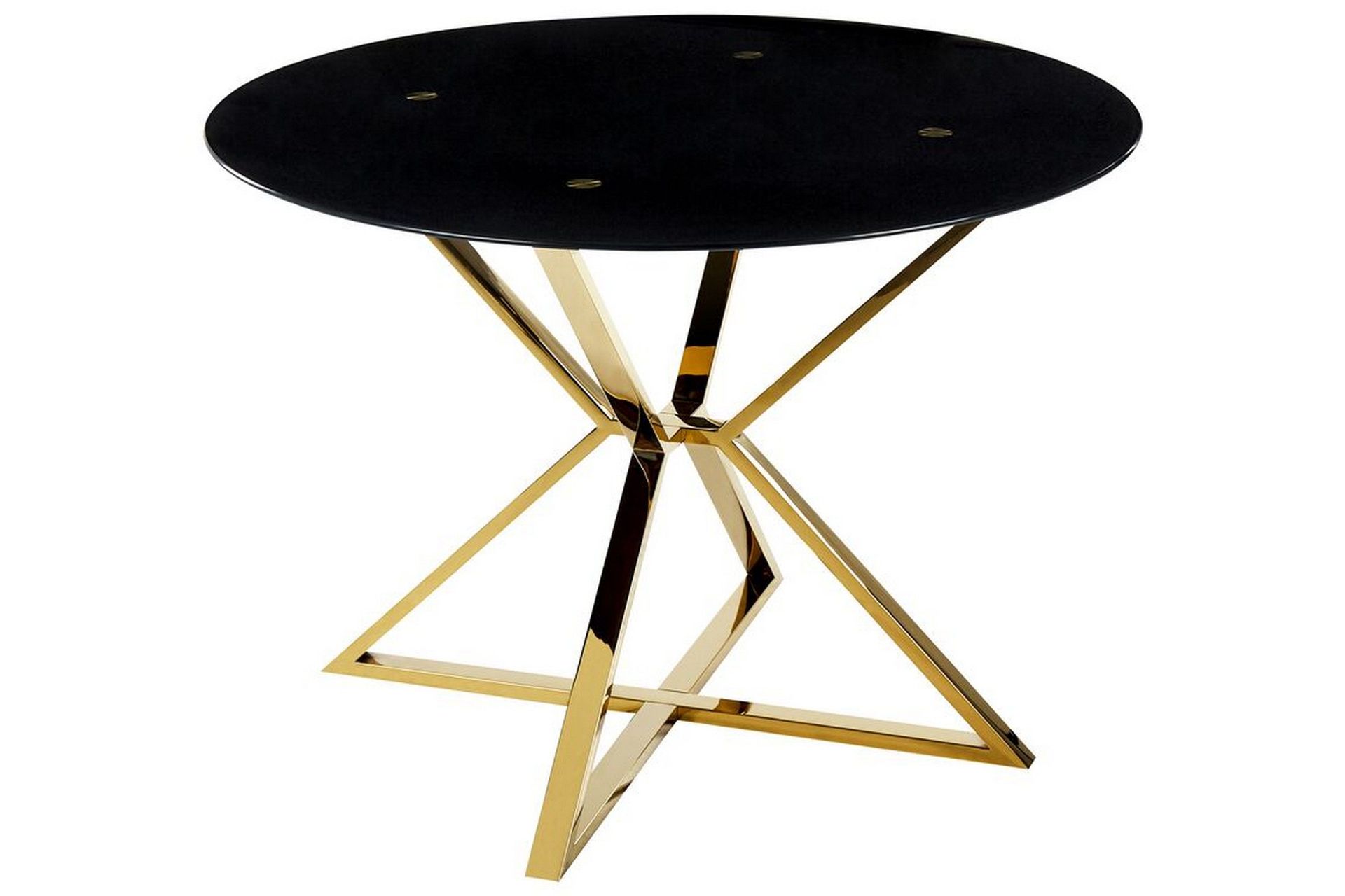 Hayder Spisebord 105 cm Rund - Svart Gull