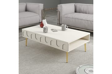 Hazim Sofabord 105 cm - Krem/Gull - Møbler - Bord - Sofabord