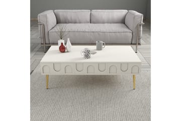 Hazim Sofabord 105 cm - Krem/Gull - Møbler - Bord - Sofabord
