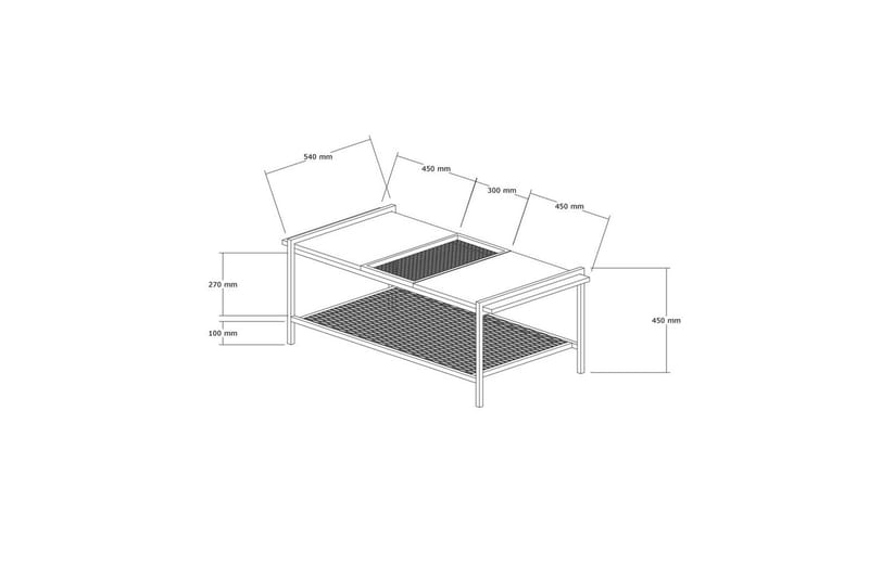 Healer Sofabord 120 cm - Svart/Mørkfarget tre - Møbler - Bord - Sofabord