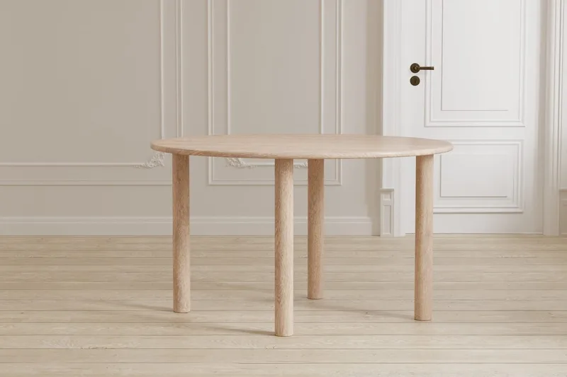 Hilo Ovalt Spisebord 130 cm i Tre med Eikeutseende, Beige
