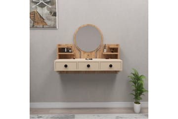 Hines Sminkebord 90 cm - Brun/Beige - Møbler - Bord - Sminkebord & toalettbord