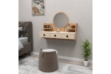 Hines Sminkebord 90 cm - Brun/Beige - Møbler - Bord - Sminkebord & toalettbord