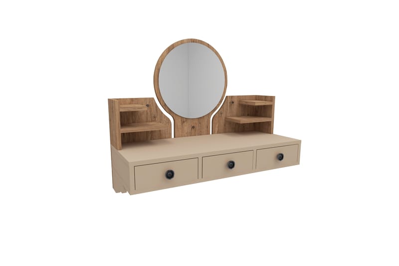 Hines Sminkebord 90 cm - Brun/Beige - Møbler - Bord - Sminkebord & toalettbord