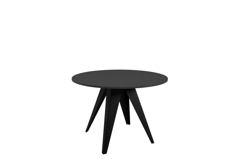 Hoban Lite Uttrekkbart Rundt Spisebord 90 cm, Svart