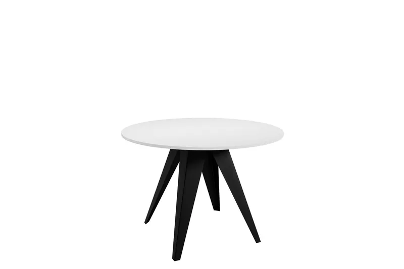 Hoban Spisebord 128 cm, Svart/Hvit