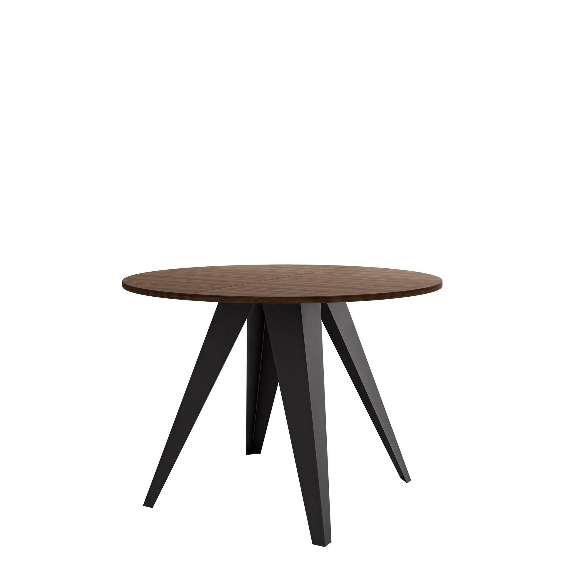 Hoban Spisebord rundt uttrekkbart 100-138 cm - Svart, brun