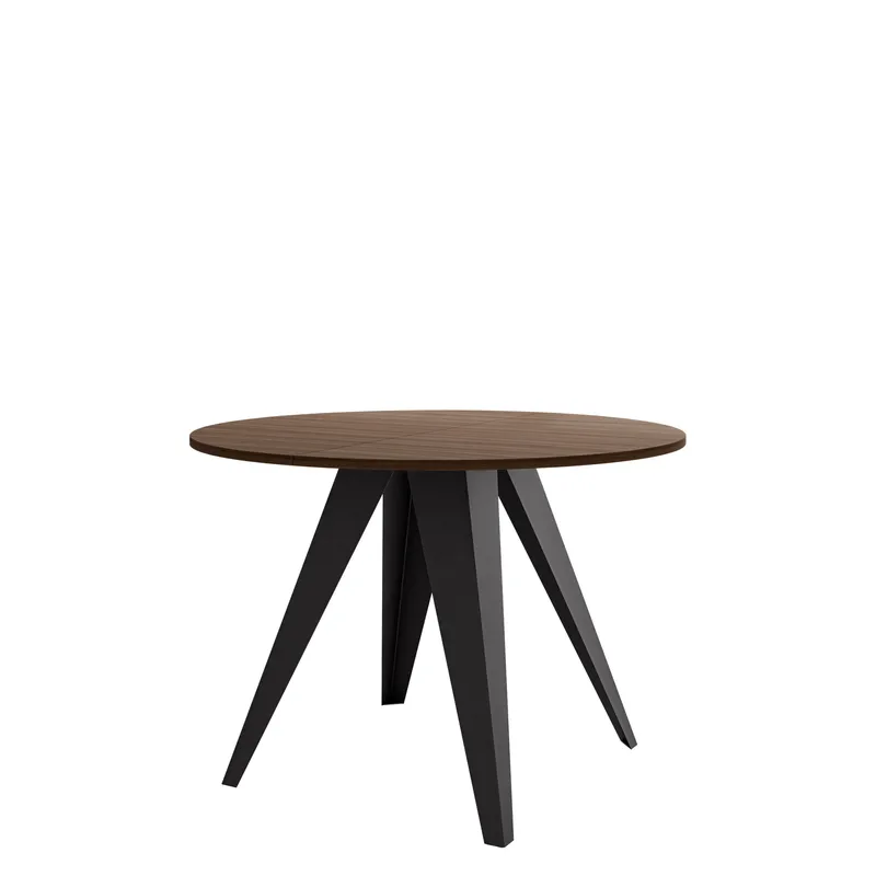 Hoban Spisebord rundt uttrekkbart 100-138 cm - Svart, brun - Møbler - Bord - Spisebord & kjøkkenbord