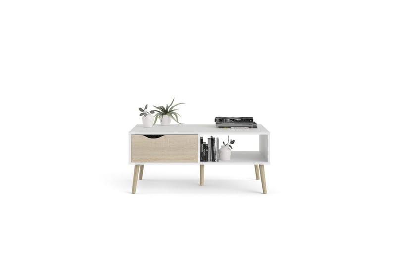 Hostafranc Sofabord 98,7 cm - Natur/Hvit - Møbler - Bord - Sofabord