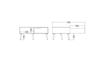 Hostafranc Sofabord 98,7 cm - Natur/Hvit - Møbler - Bord - Sofabord
