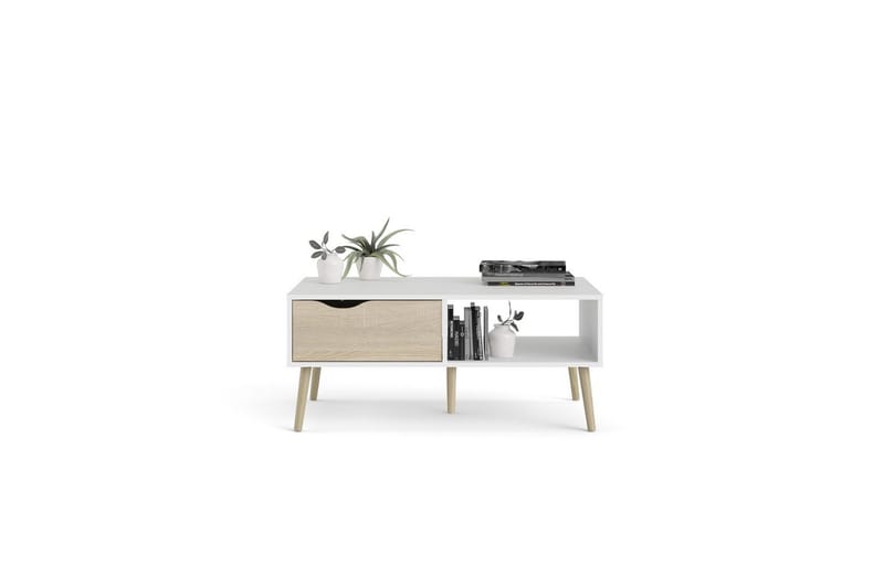 Hostafranc Sofabord 98,7 cm - Natur/Hvit - Møbler - Bord - Sofabord