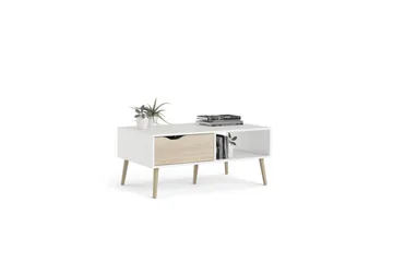 Hostafranc Sofabord 98,7 cm - Natur/Hvit - Møbler - Bord - Sofabord