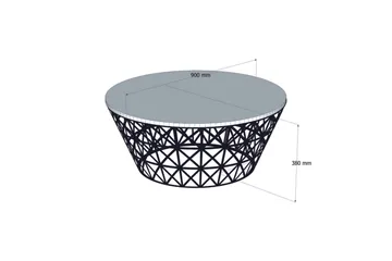 Hovdane Sofabord 90 cm Rundt Avsmalnande - Brun/Svart - Møbler - Bord - Sofabord