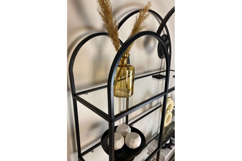 Hu Bokhylle 100 cm - Sort/Gjennomsiktig - Oppbevaring - Hyller - Bokhylle