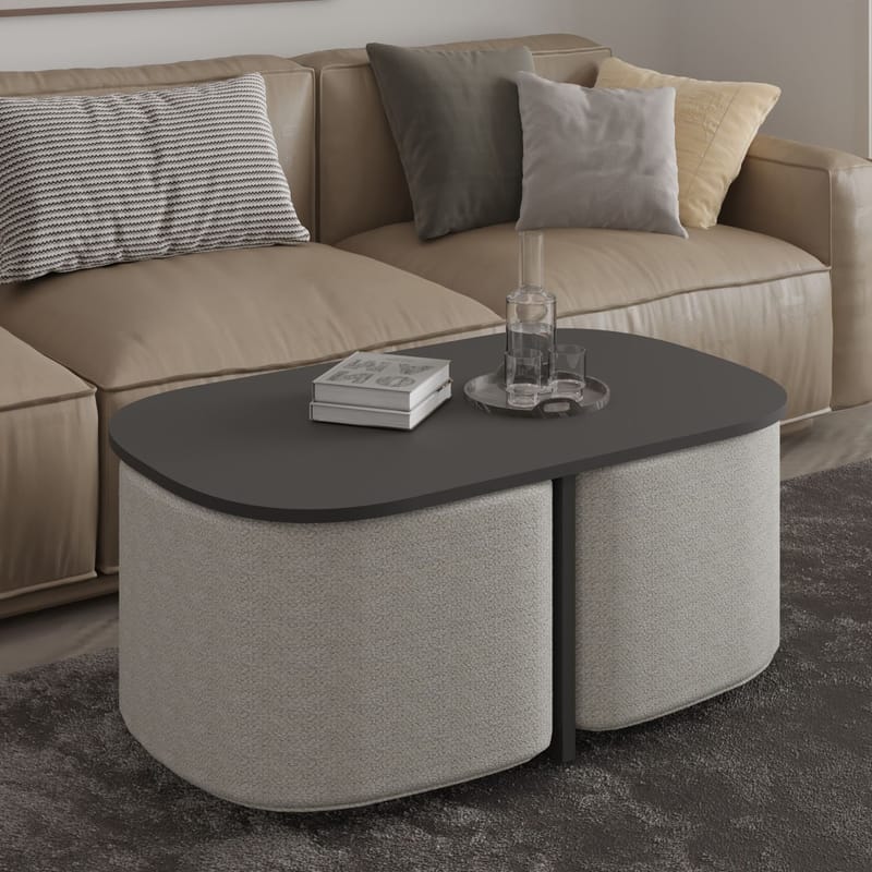 Hu Sofabordsett 90x42,9x45 cm - Antrasitt - Møbler - Bord - Sofabord