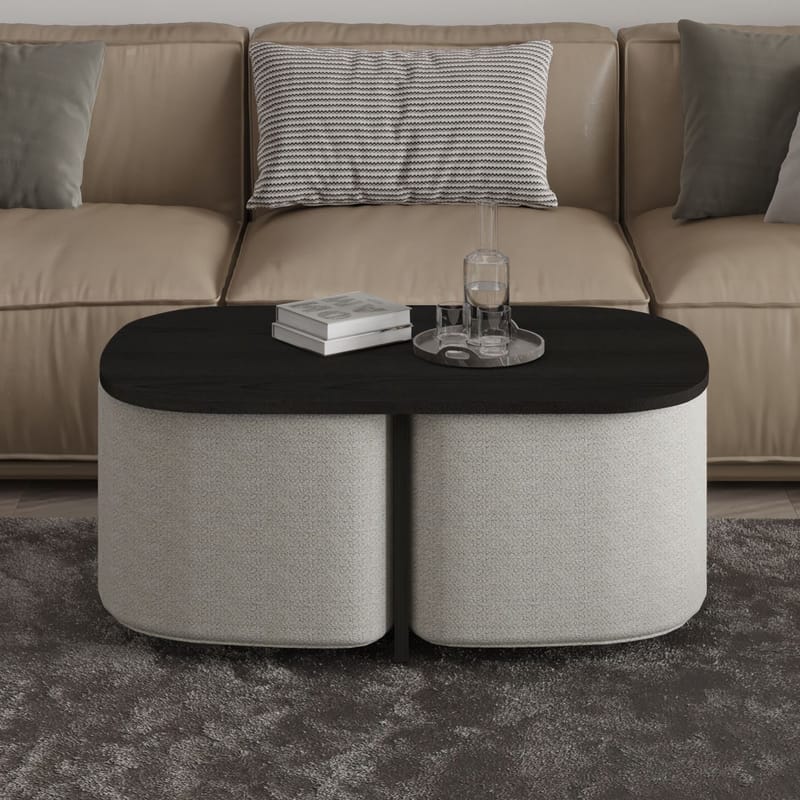 Hu Sofabordsett 90x42,9x45 cm - Svart - Møbler - Bord - Sofabord