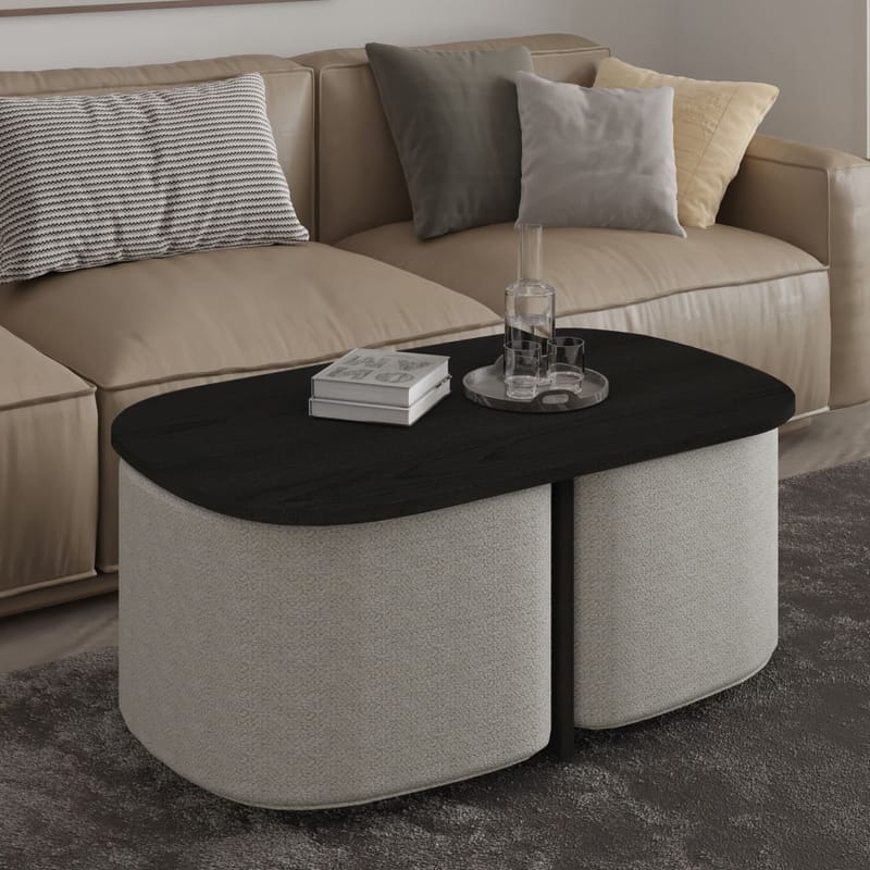 Hu Sofabordsett 90x42,9x45 cm - Svart - Møbler - Bord - Sofabord