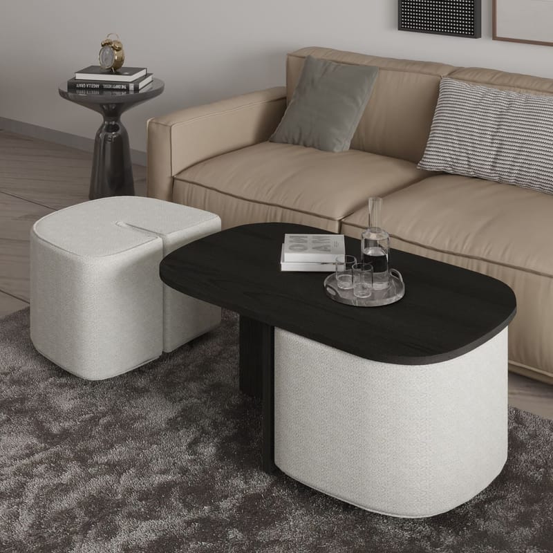 Hu Sofabordsett 90x42,9x45 cm - Svart - Møbler - Bord - Sofabord