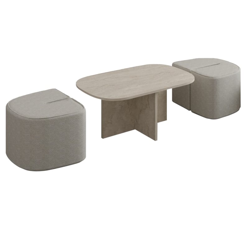 Hu Sofabordsett 90x42,9x45 cm - Travertin - Møbler - Bord - Sofabord