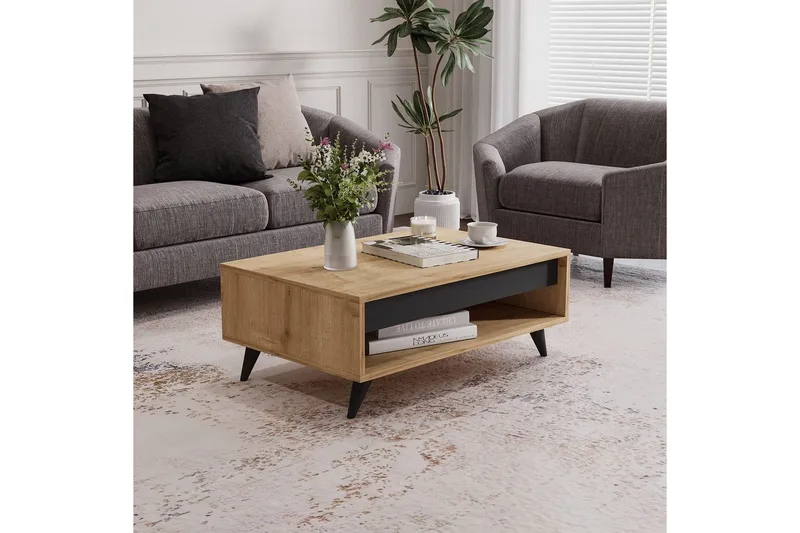 Hume Stuebord 90 cm - Eik - Møbler - Bord - Sofabord