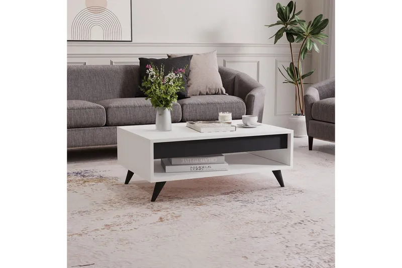 Hume Stuebord 90 cm - Hvit - Møbler - Bord - Sofabord