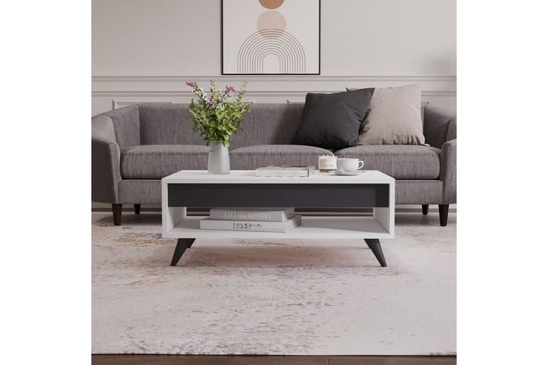 Hume Stuebord 90 cm - Hvit - Møbler - Bord - Sofabord