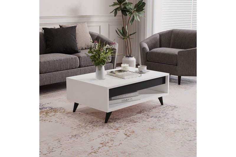 Hume Stuebord 90 cm - Hvit - Møbler - Bord - Sofabord