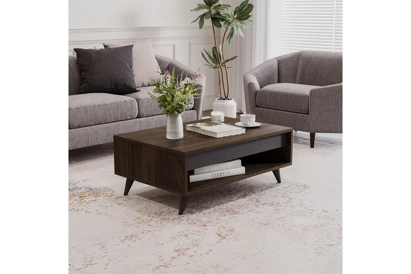 Hume Stuebord 90 cm - Valnøtt - Møbler - Bord - Sofabord