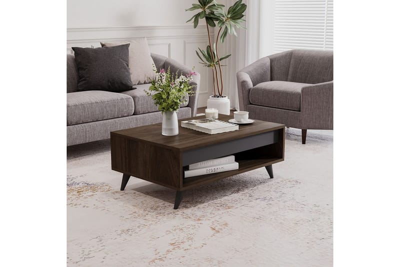 Hume Stuebord 90 cm - Valnøtt - Møbler - Bord - Sofabord