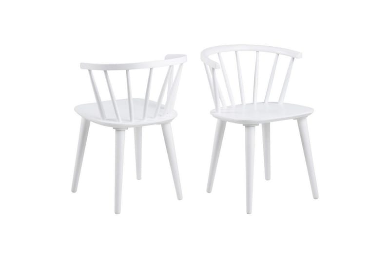 Ibiza Spisegruppe Rund 110 Cm + 4 Spisestuestoler - Hvit - Møbler - Bord - Spisegrupper