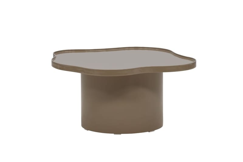 Ilse Asymmetrisk Salongbord 90 cm i Metall - Taupe - Møbler - Bord - Sofabord