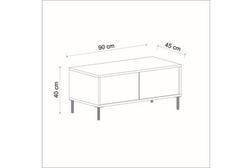 Imaj Sofabord 90 cm - Beige/Gull - Møbler - Bord - Sofabord